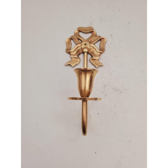 vintage Brass Wall Sconce Candle holder brass wall sconces candle sconces - Picture 2 of 10